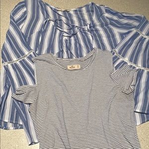 Two Stripped Hollister Shirts